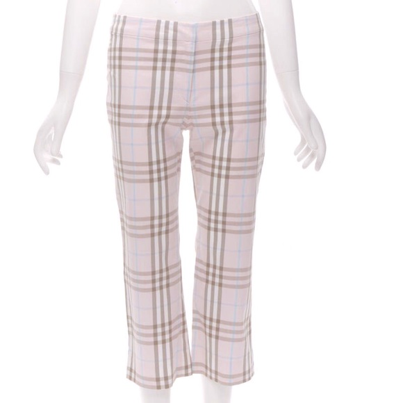 Non authenticated Burberry London House Check Pink Cropped Pant Size 4 US - Picture 1 of 9